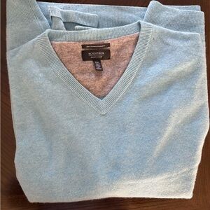 Nordstrom Men's Sky Blue V-Neck Sweater